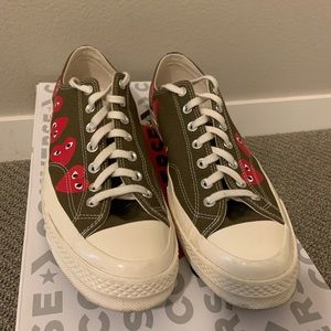 Converse x COMME des GARÇONS (cdg) dark green low tops